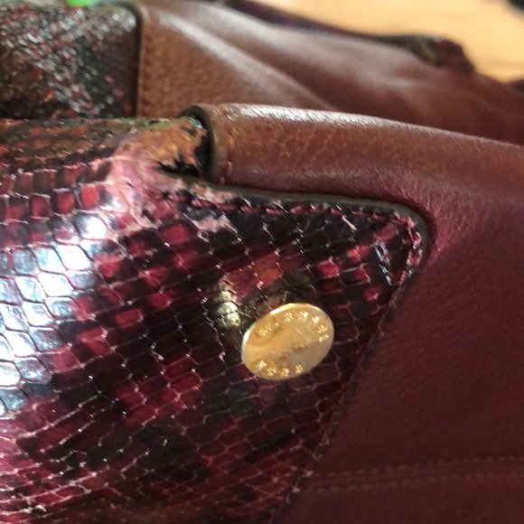 Michael Kors Snake Maroon Bag - Picture 5 of 8